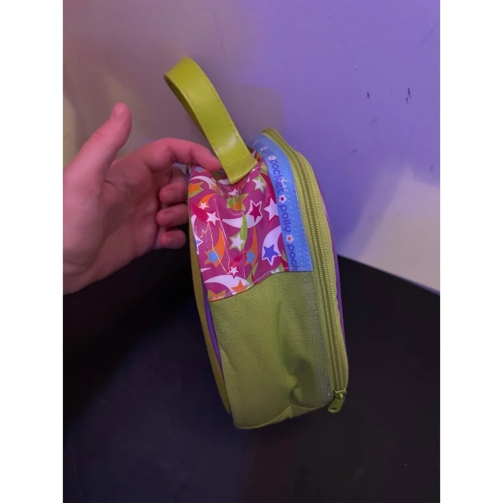 Vintage Y2K 2003 Polly Pocket Textured Graphic Zippered Carrying Case‎ Purse Bag